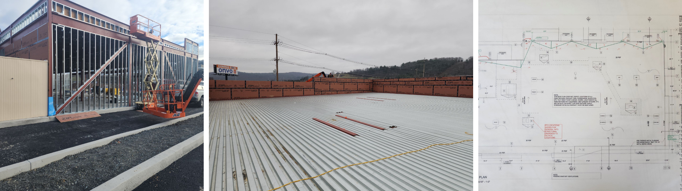 New commercial roof for Onvo Gas Station in Mansfield, PA