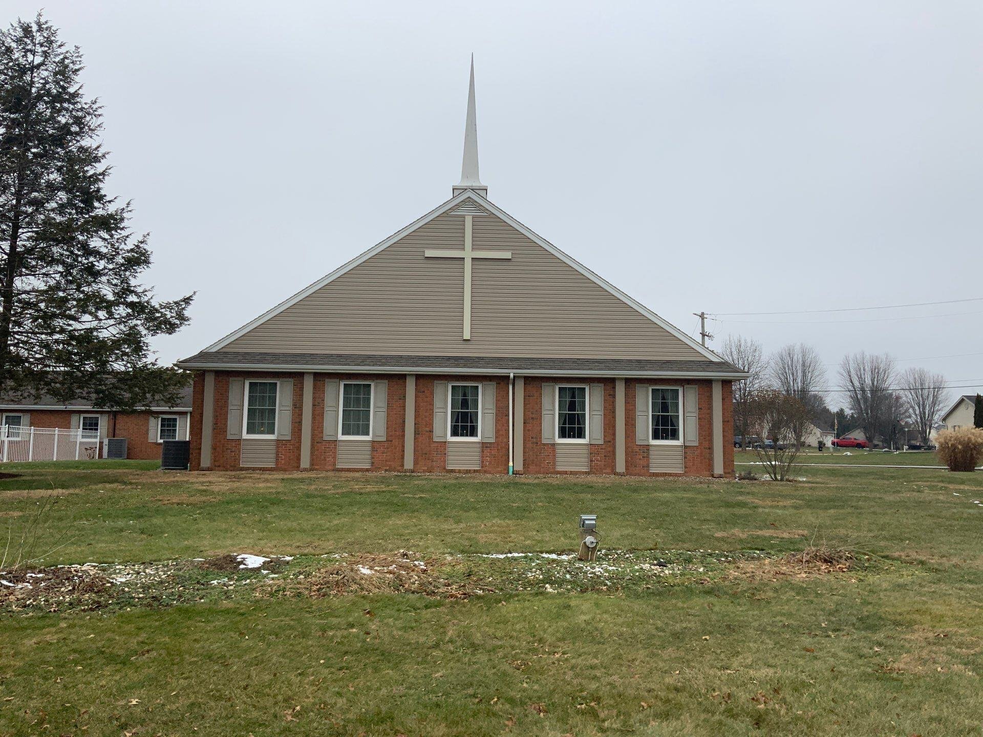 First Baptist Church in Milton, PA, featuring old roof