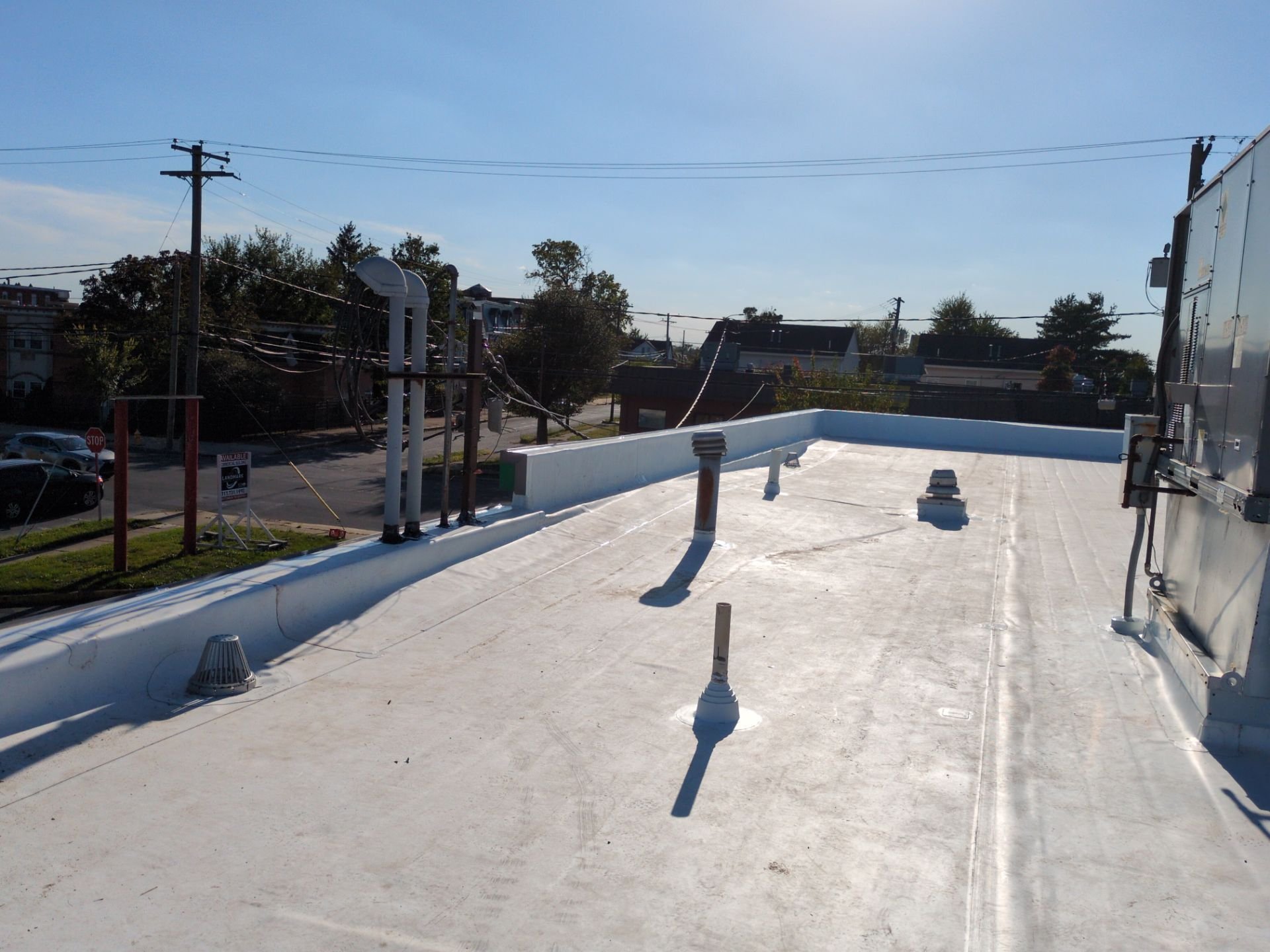 Flat roof replacement on Harrisburg Dominos