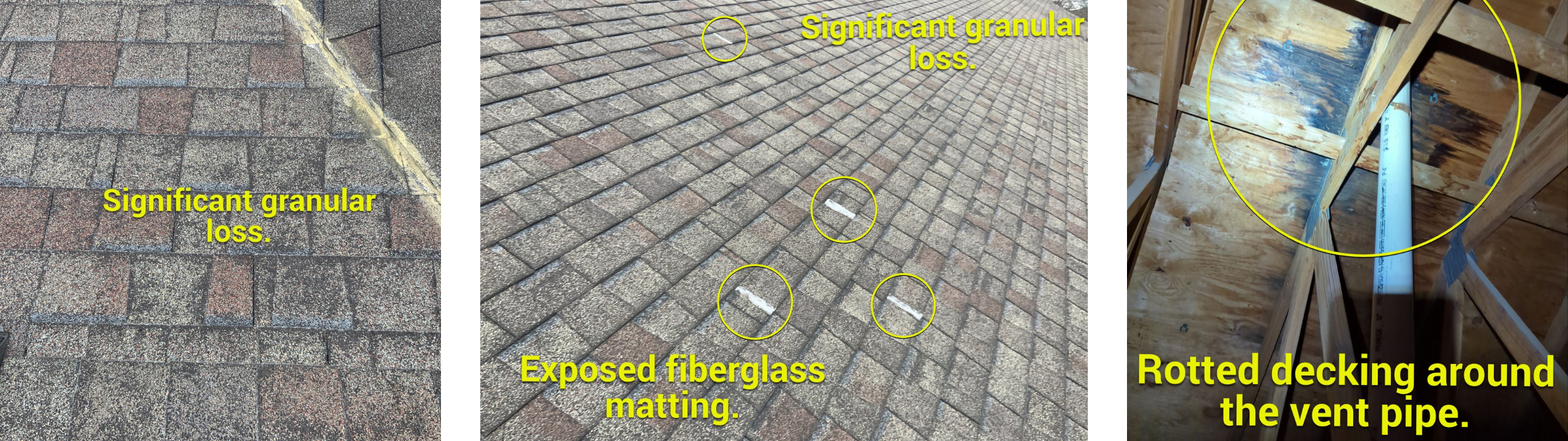 Roof and decking damage on church in Milton, PA