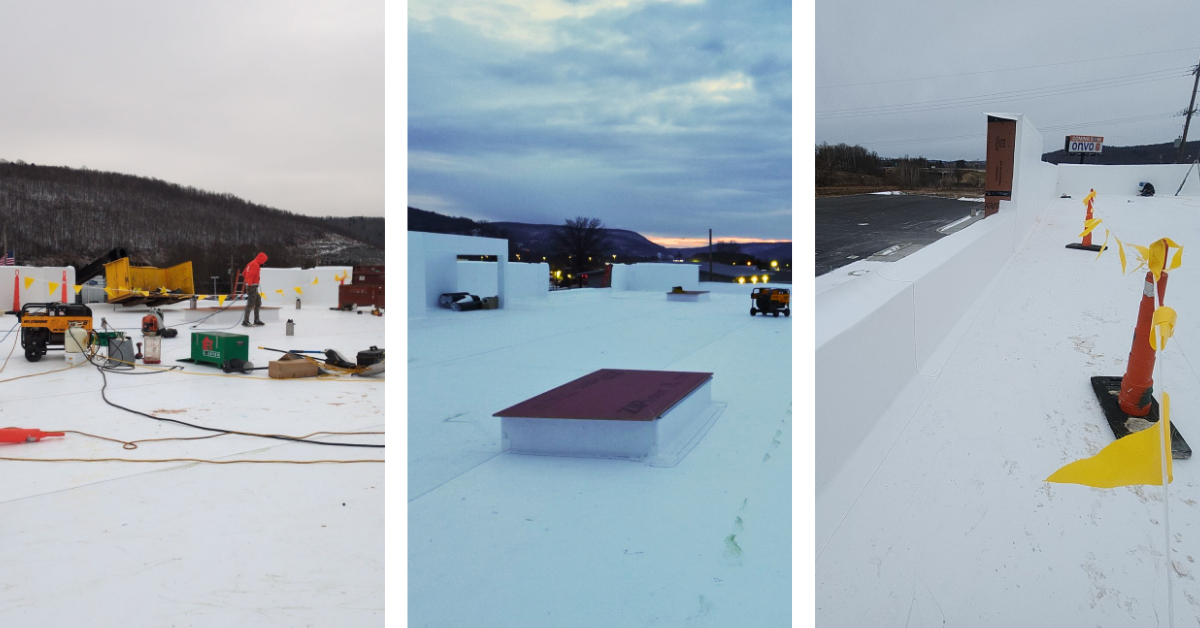 New commercial roof for Onvo Gas Station in Mansfield, PA