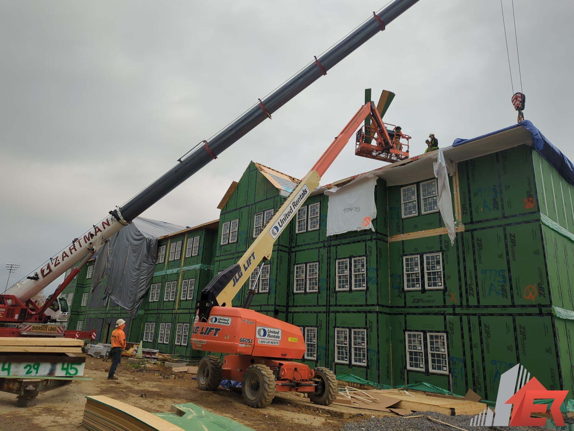 In progress Bucknell University West Student Housing by Wholson Construction and Equity Commercial Roofing