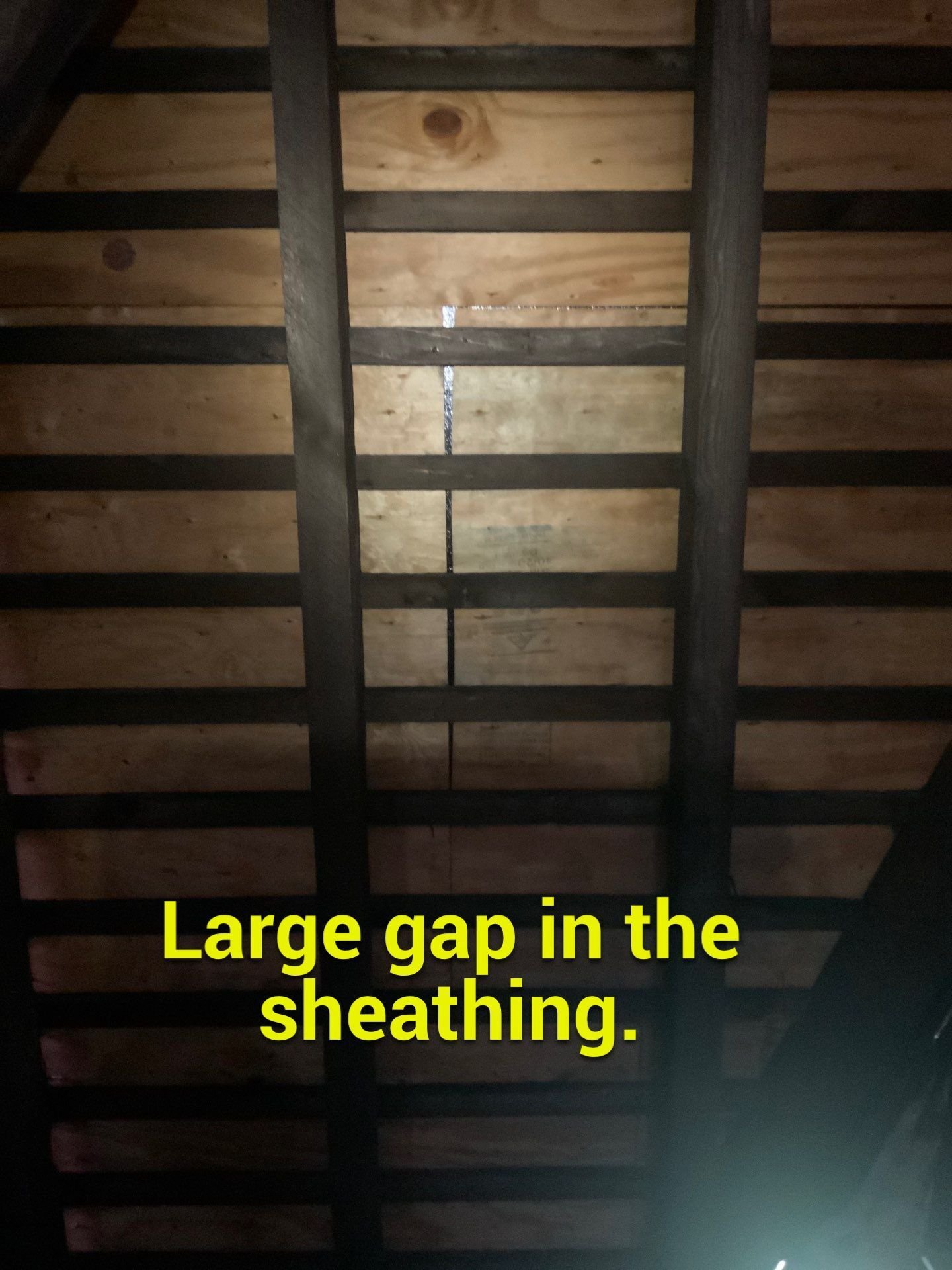 Large gaps in sheathing for Milton PA church