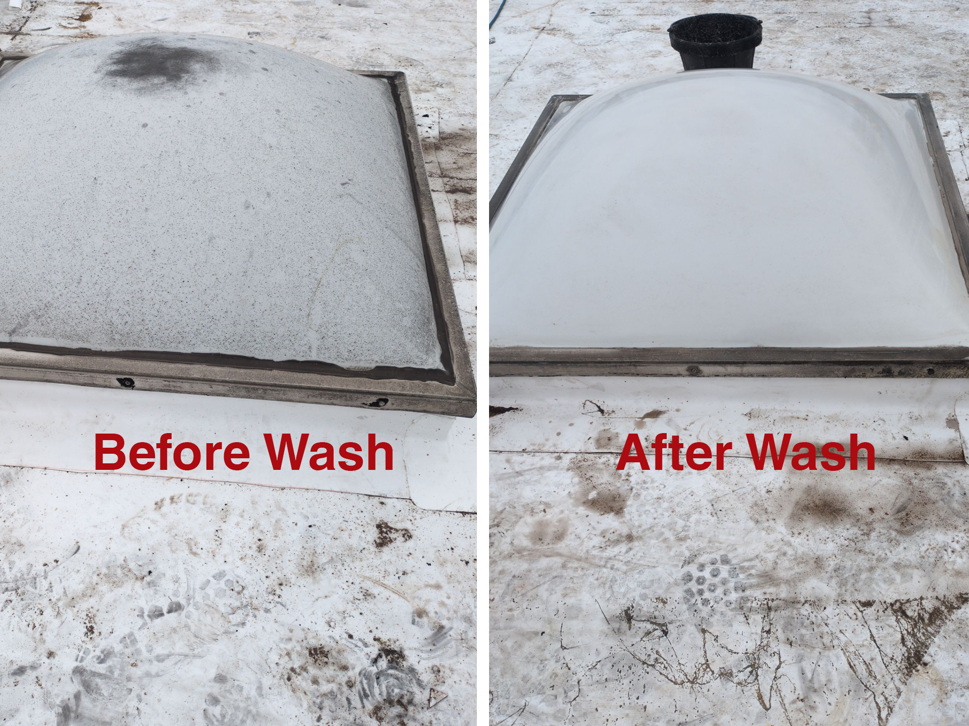 before and after dome wash